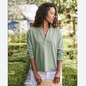 Frank & Eileen PATRICK Popover Henley Heritage Jersey Size: XS Army